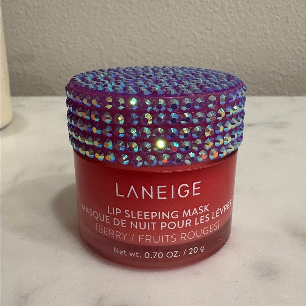 Bedazzled Laneige Lip sleeping Mask Berry brand new never used  0.7oz